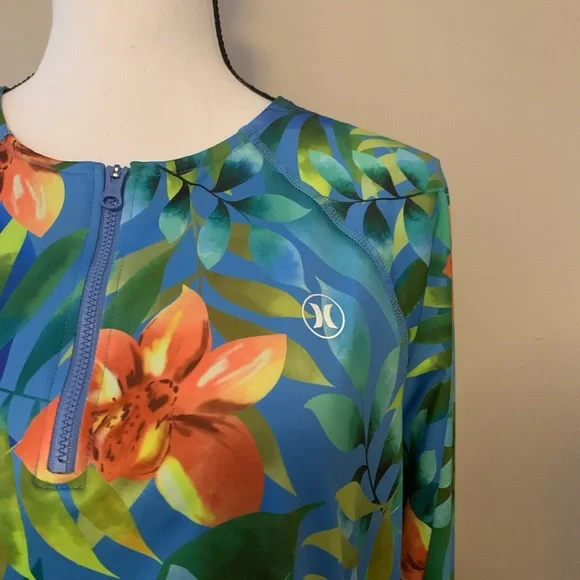Hurley Tropical Long Sleeve Top UPF+50 size xl euc - Picture 3 of 7